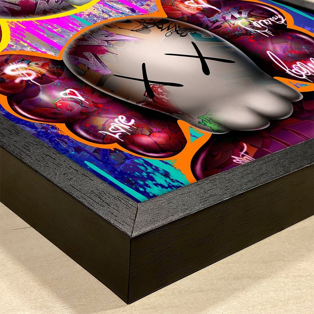Quadro Decorativo Kaws Graffiti