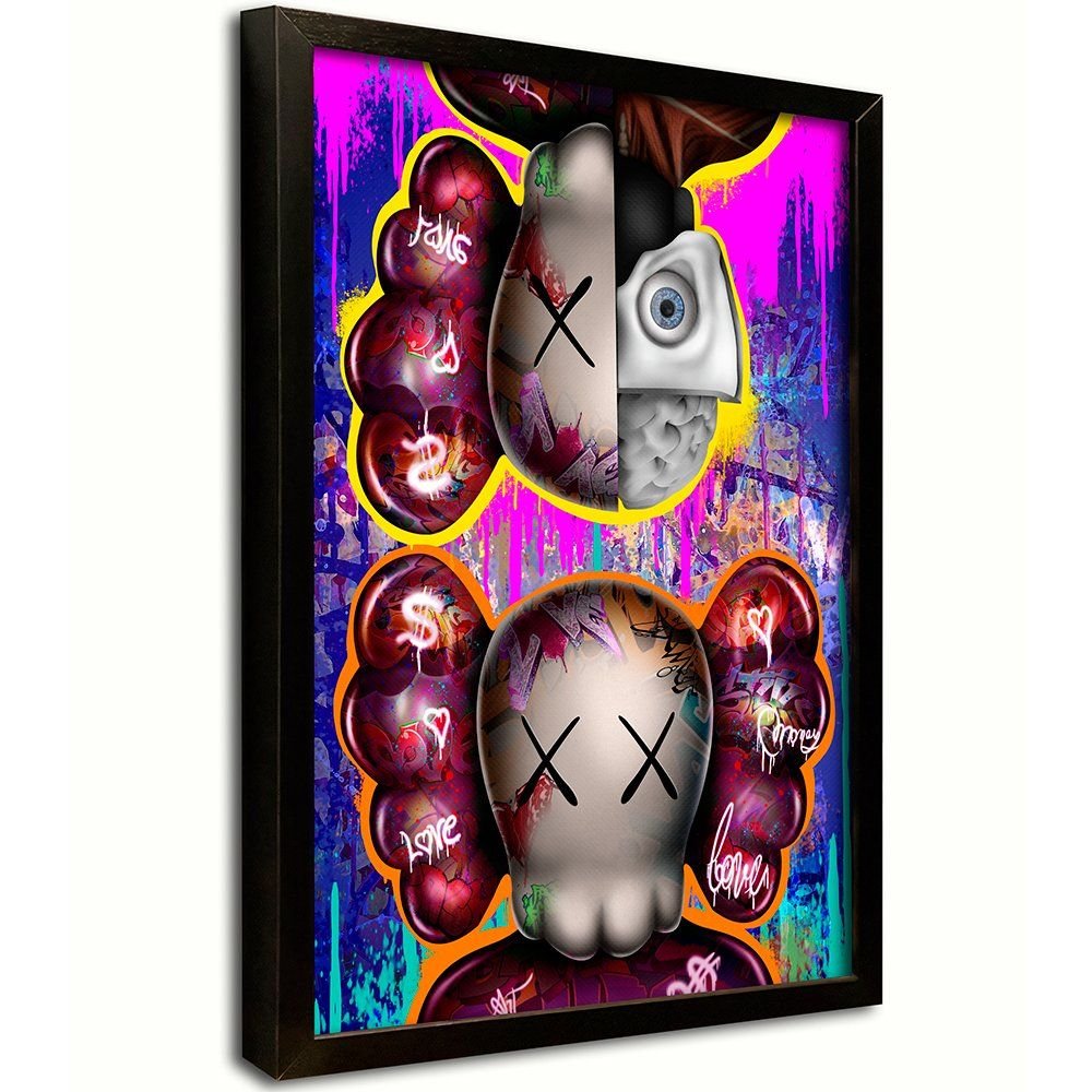 Quadro Decorativo Kaws Graffiti