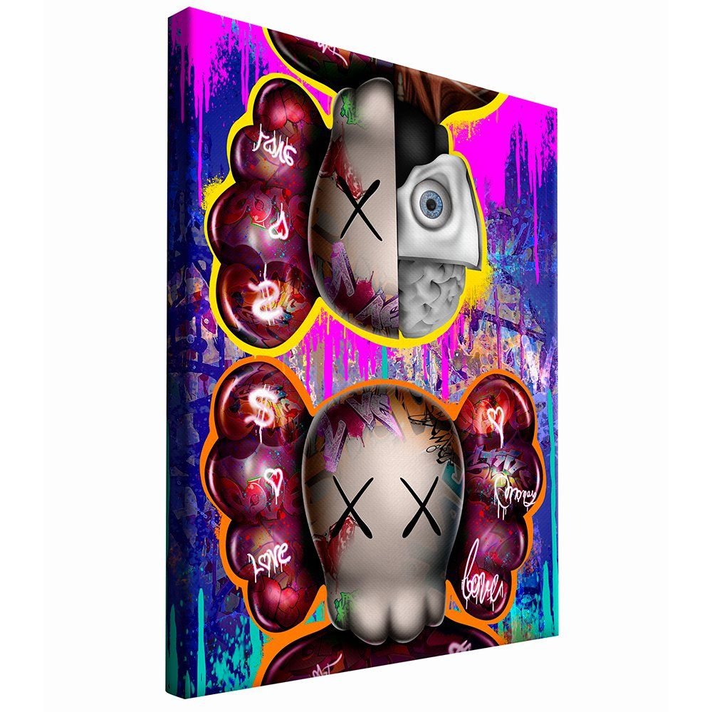 Quadro Decorativo Kaws Graffiti