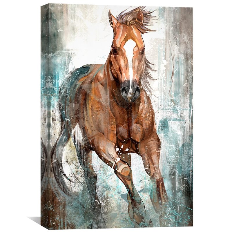 running through the abstract canvas art 30 x 45cm unframed canvas print artrtt000061559 clock canvas 29486705901653