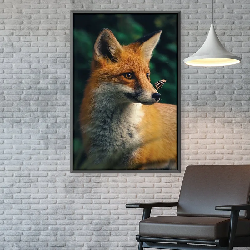 happy fox canvas art 40 x 60cm unframed canvas print arthfc000011760 clock canvas 28877855653973