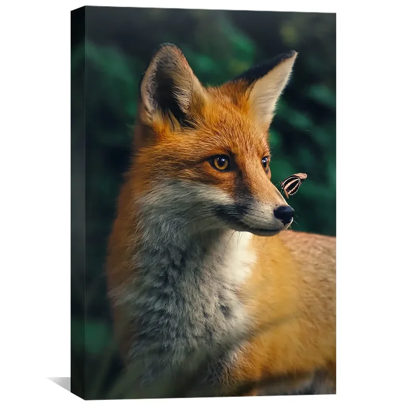 happy fox canvas art clock canvas 29435955413077
