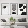 unique shapes canvas art set of 3 30 x 45cm unframed canvas print artusc000017735 clock canvas 28355463807061
