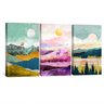 quadro decorativo scenic landscape kit de 3 telas artnaribrasil kit com 3 quadros 40x20 cm cada borda infinita 441197