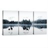 quadro decorativo mystical lake kit de 3 telas artnaribrasil kit com 3 quadros 40x20 cm cada borda infinita 879692