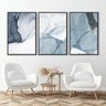 quadro decorativo glacier kit de 3 telas artnaribrasil kit com 3 quadros 40x20 cm cada moldura preta 184524