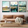 quadro decorativo abstract sunsets kit de 3 telas artnaribrasil 170640