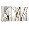 quadro decorativo contrasting waves kit de 3 telas artnaribrasil kit com 3 quadros 40x20 cm cada borda infinita 896623