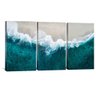 quadro decorativo beach art kit de 3 telas artnaribrasil kit com 3 quadros 40x20 cm cada borda infinita 123390