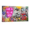 graffiti banksy love is all we need canvas art clock canvas 29435722399829