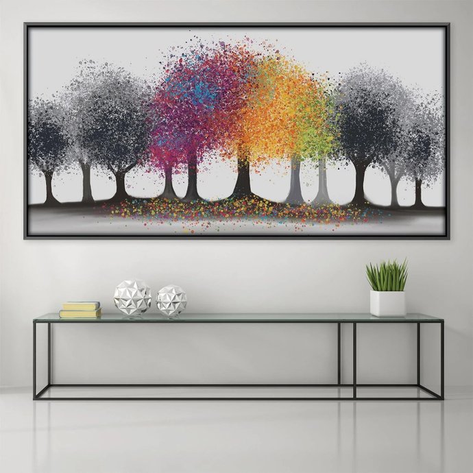 color in the grey forest canvas art 50 x 25cm unframed canvas print artcit000045818 clock canvas 29334926917717