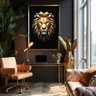 casa linda living room painting on the wall with vertical gold 1386a012 3456 4878 ba8c 343606561bcc