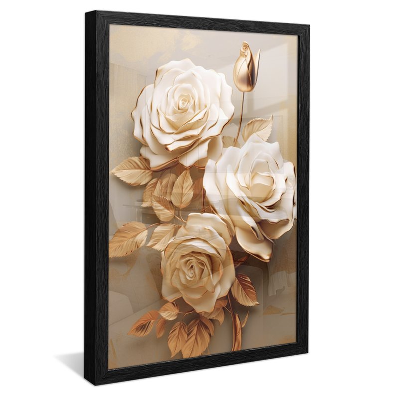 moldura preta c vidro