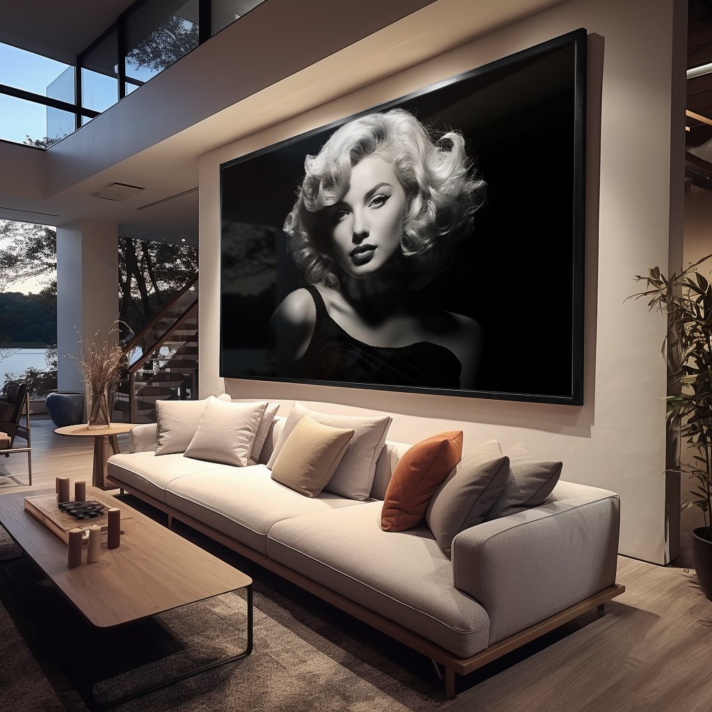 Quadro Decorativo Marilyn Monroe P&B