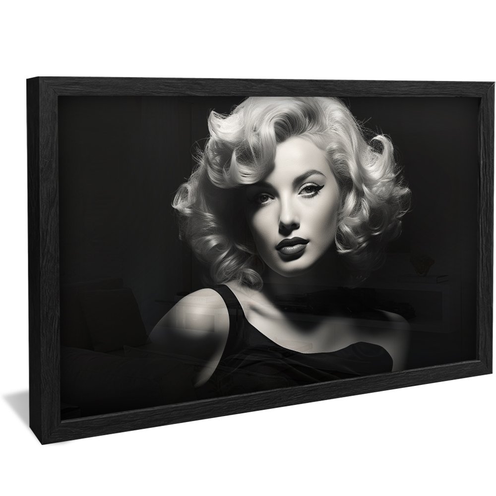 Quadro Decorativo Marilyn Monroe P&B