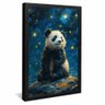 quadro panda ceu estrelado preto