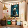 2 quadro panda ceu estrelado preto