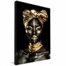 quadro mulher africana em dourado borda infinita