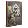 quadro elefante em mosaico madeira reflexo