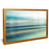 quadro horizonte em azul dourado reflexo