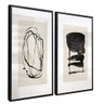 quadro duo nanquim abstrato preto reflexo