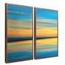 quadro duo horizonte em amarelo madeira reflexo