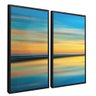 quadro duo horizonte em amarelo preto reflexo