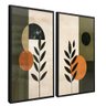 quadro duo floral em padroes preto reflexo