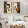 1 quadro duo floral em padroes dourado