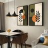 2 quadro duo flores em padroes preto