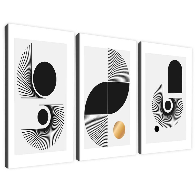 quadro trio formas abstratas borda infinita