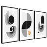 quadro trio formas abstratas preto