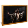 quadro jesus bracos abertos dourado reflexo