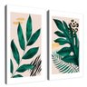 quadro duo pintura floral borda infinita