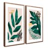 quadro duo pintura floral madeira