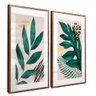 quadro duo pintura floral madeira reflexo
