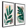 quadro duo pintura floral preto
