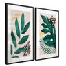 quadro duo pintura floral preto reflexo