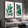 2 quadro duo pintura floral madeira