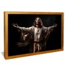 quadro jesus louvando o pai dourado