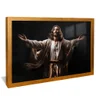 quadro jesus louvando o pai dourado reflexo