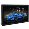 quadro patinhas no porsche azul preto