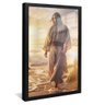 quadro jesus caminhando nas aguas preto reflexo