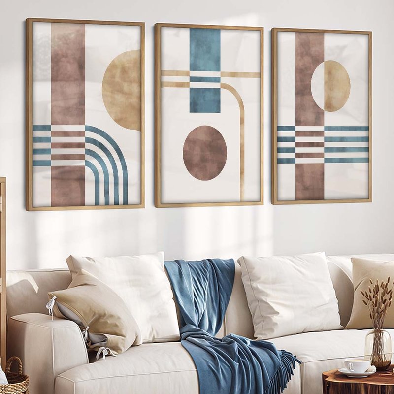 2 quadro trio simbologia conectada madeira