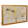quadro floral no minimalismo dourado