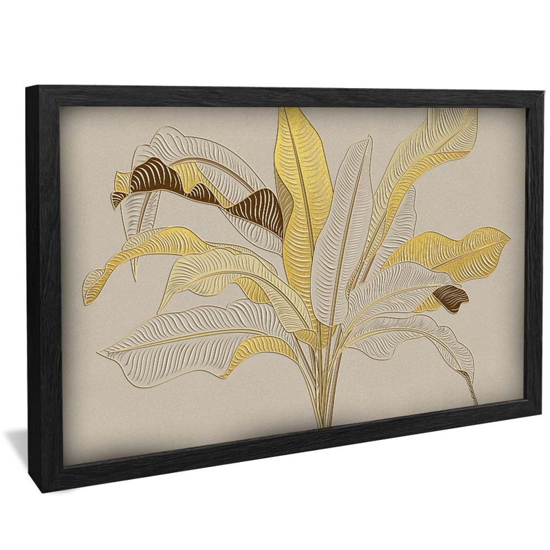 quadro floral no minimalismo preto