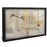 quadro floral no minimalismo preto reflexo