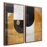 quadro duo canvas abstrato madeira reflexo