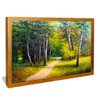 quadro caminho na floresta dourado