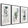 quadro floral simbolos abstratos preto reflexo
